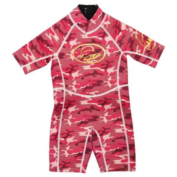 Jakabel Surfit Shorty Wetsuit - Pink Camou - XS (12-24 Months) - Rosa Bild 1