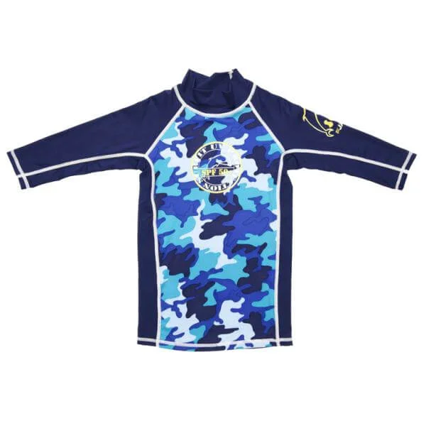 Jakabel Surfit UVP 3/4 Sleeve Top - Blue Camou - S (2-3 yrs) - Blau Bild 1