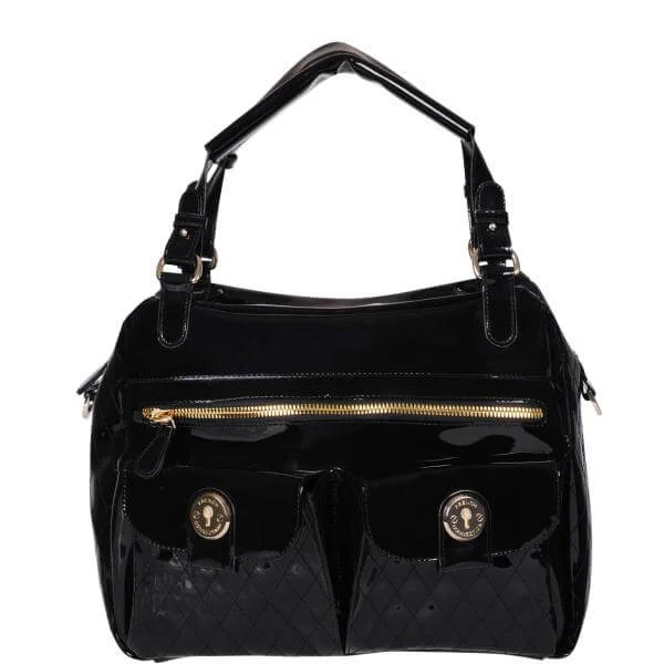 French Connection Betty Slouch Quilted Tote Bag - Black Bild 1