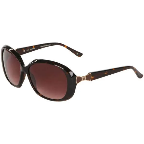 Ted Baker Debby Oversized Bow detail arm Sunglasses- tortoise frame/ brown lens Bild 1