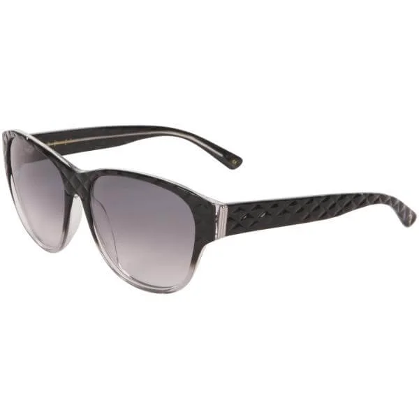 Lulu Guinness Angelina Retro Quilted Effect Sunglasses - Black Crystal Graduated Frame/ Grey Lens Bild 1
