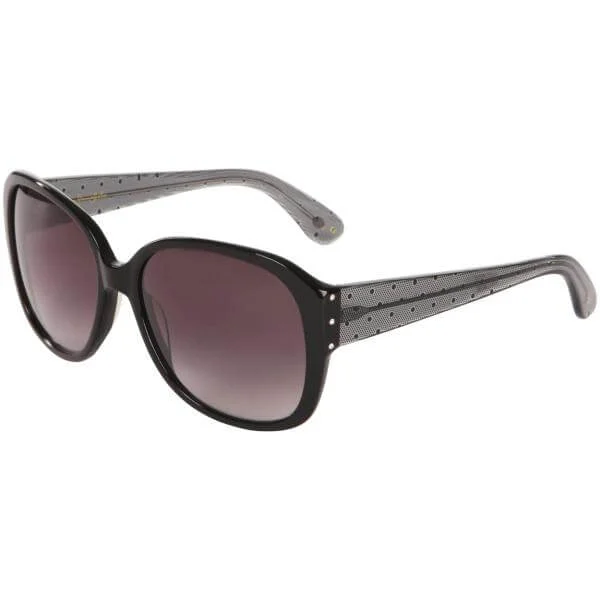 Lulu Guinness Irene Polka Dot Arm Oversized Sunglasses - Black Frame/ Grey Lens Bild 1