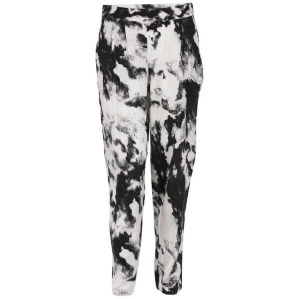 Firetrap Women's Hammer Print Trouser - Coal - 30R - White Multi Bild 1