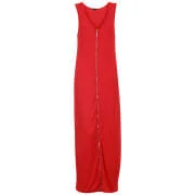 Full Circle Damen Dani Soft Touch Reißverschluss Maxi Kleid - Rot - M - Rot Bild 1