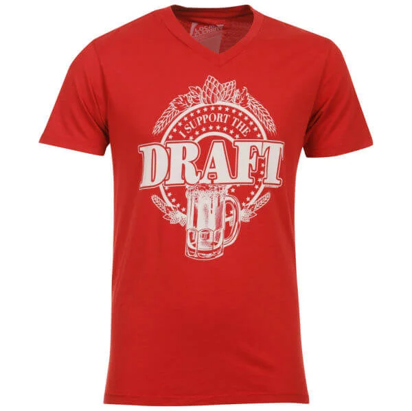 Local Celebrity Men's Support The Draft T-Shirt - Red - M - Rot Bild 1
