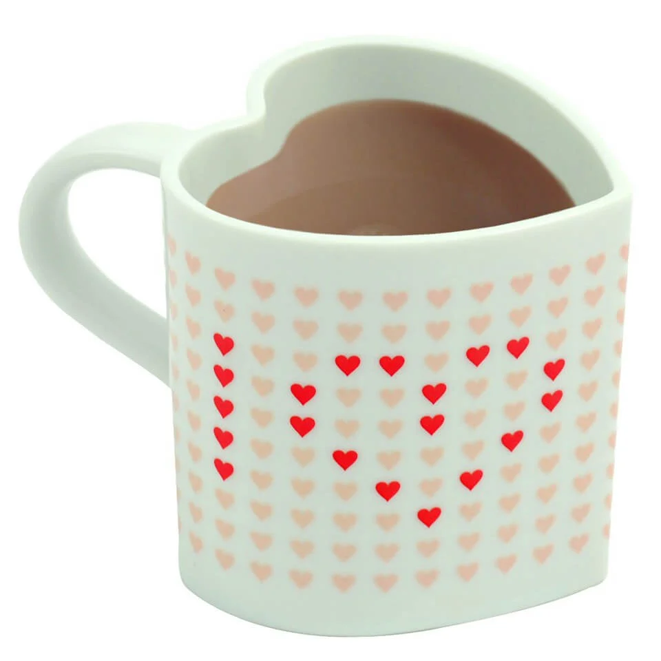 Herzförmige Tasse - Wärme farbverändernd Bild 1