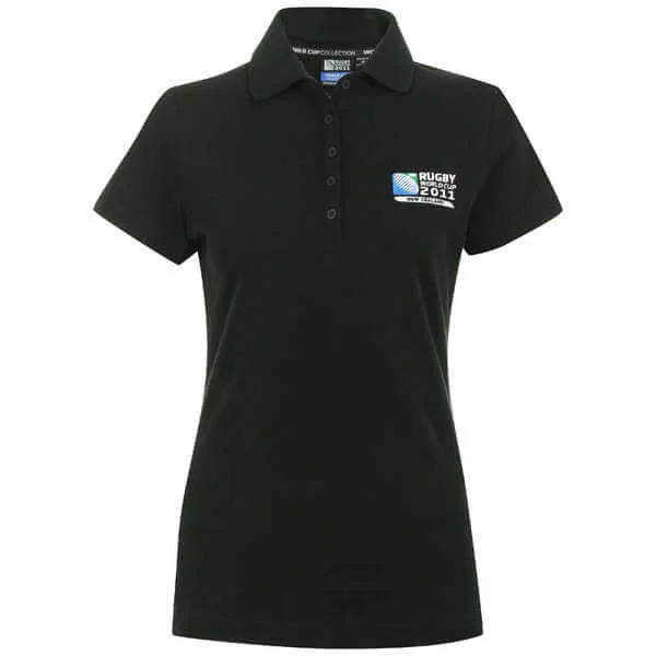 Rugby World Cup Runaway Try Polo Women's - Black - 8 - Schwarz Bild 1