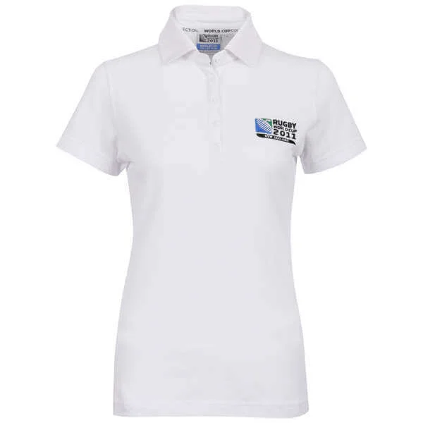 Rugby World Cup Runaway Try Polo Women's - White - 8 - Weiß Bild 1