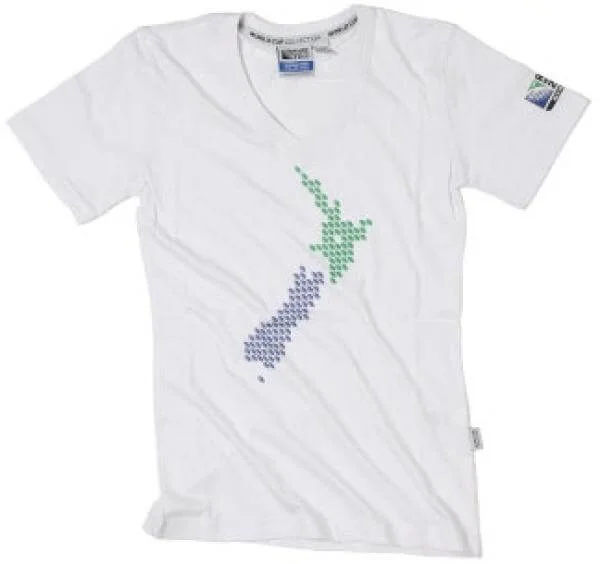 RWC 2011 Women's New Zealand Ball T-Shirt - White - 8 - Weiß Bild 1
