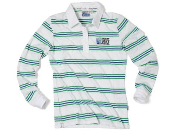 Rugby World Cup 3 Stripe Rugby Women's - White/Multi - 8 - White Multi Bild 1
