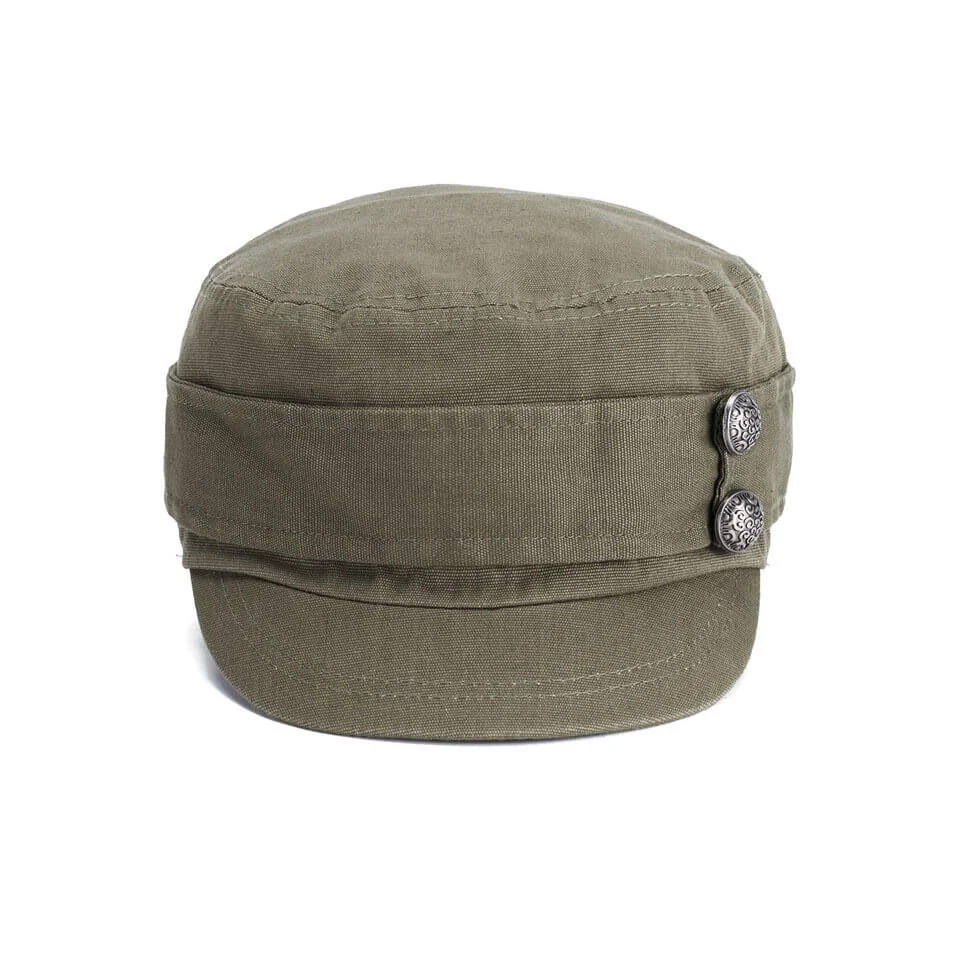 Boardman Bros Women’s Button Detail Porter’s Cap – Khaki - Kaki Bild 1