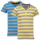 Mens Brave Soul 2 Pack Men's T-shirts - Turquoise/Yellow - S Bild 1