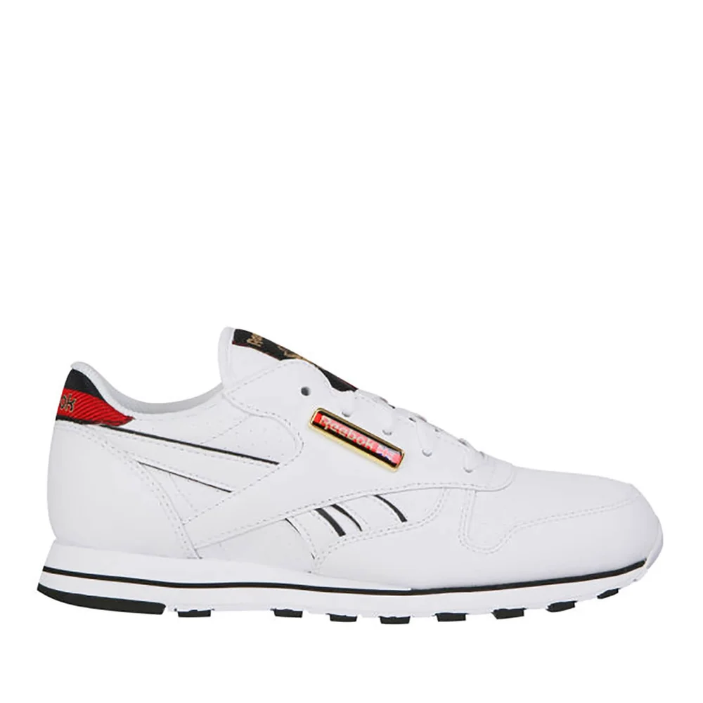 Reebok Classic Damen Leder Jacquard Turnschuhe - Weiß/Schwarz - 3 - White/Black Bild 1