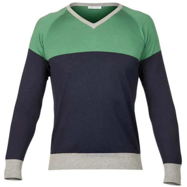 John Smedley Men's Endor V-Neck Pullover - S - Silber Bild 1