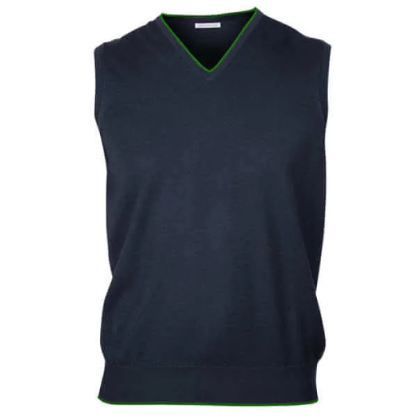 John Smedley Percy V-Neck Slipover - S - Marineblau Bild 1