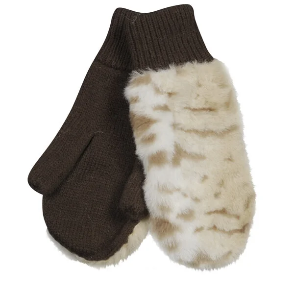 Fur Mitts - Eine Größe - Leopard Bild 1