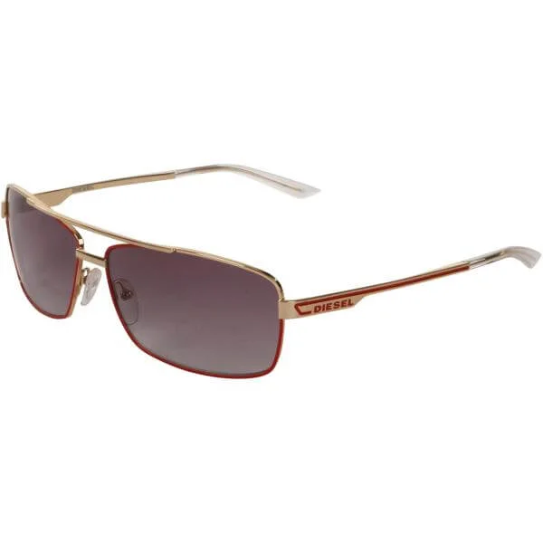 Diesel Men's contrast metal frame sunglasses - Eine Größe - Rot Bild 1