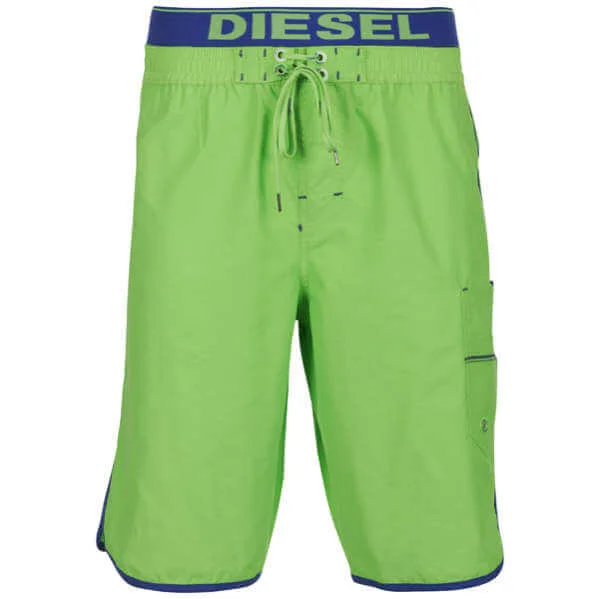Diesel Men's Sparrow Swimwear Long Shorts - Green - S - Grün Bild 1