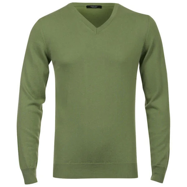 Romeo Gigli Men's Italian Cotton Cashmere Jumper - Medium Green - M - Grün Bild 1