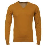 Romeo Gigli Men's Italian Cotton Cashmere Jumper - Yellow - M - Gelb Bild 1