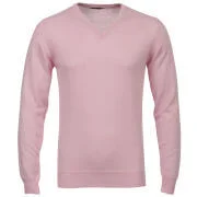Romeo Gigli Men's Italian Cotton Cashmere Jumper - Pink - M - Rosa Bild 1