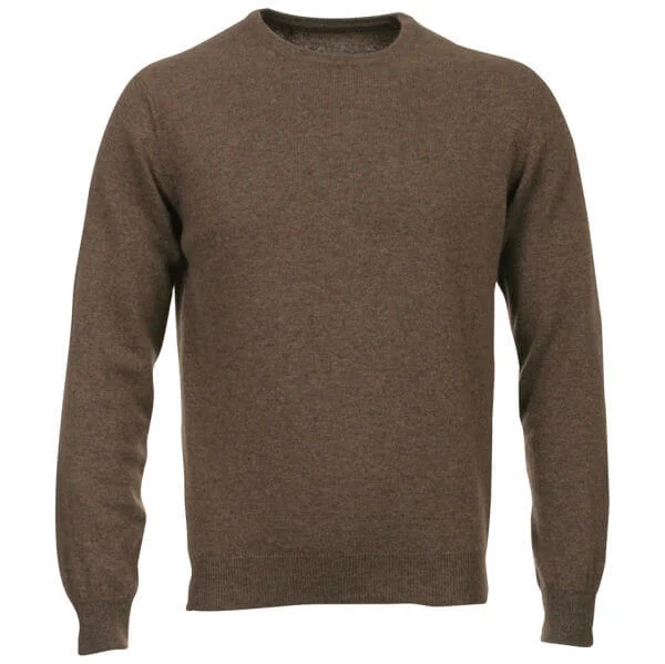 Romeo Gigli Men's Italian Crew Neck Cashmere Jumper - Brown - M - Braun Bild 1