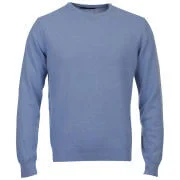 Romeo Gigli Men's Italian Crew Neck Cashmere Jumper - Sky - M - Sky Blue Bild 1