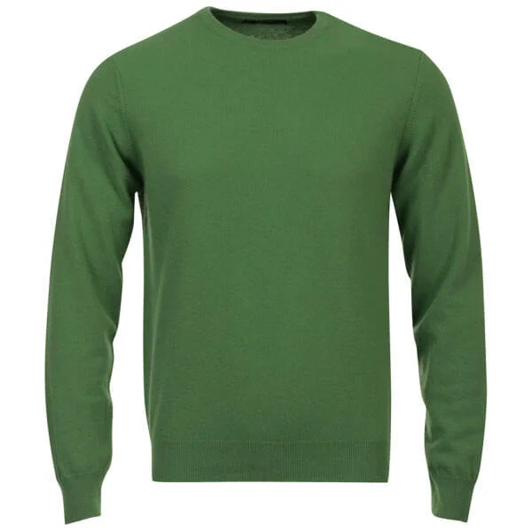 Romeo Gigli Men's Italian Crew Neck Cashmere Jumper - Green - M - Grün Bild 1