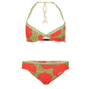 John Galliano Women's Retro Rose Bikini - Orange - 12 - Orange Bild 1