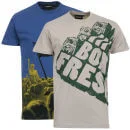 Men's Boxfresh 2-Pack Loquat and Lyricord T-Shirt - Pelican/Limoges - S Bild 1