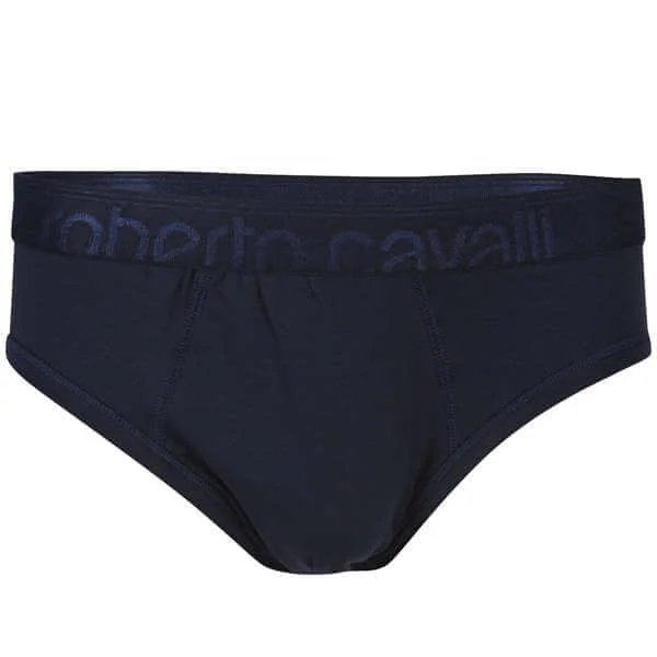 Roberto Cavalli Men's Branded Brief - Blue - XS - Blau Bild 1