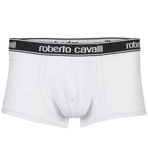 Roberto Cavalli Men's Monochrome Boxer - White - XXS - Weiß Bild 1