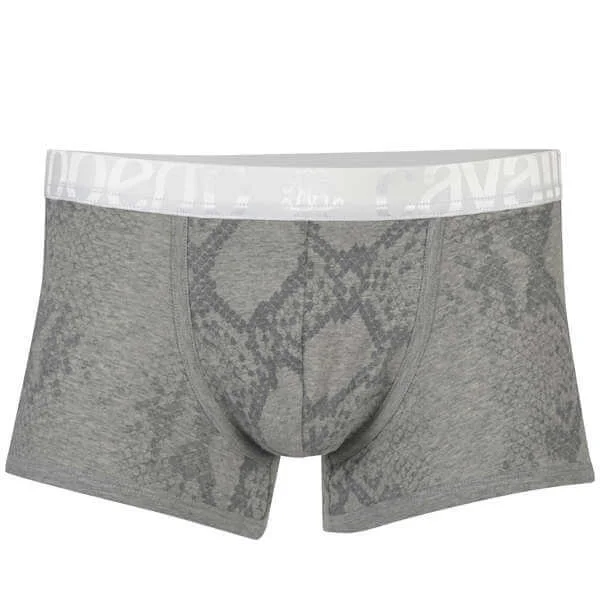 Roberto Cavalli Men's Snake Print Trunk - Grey - XXS - Grau Bild 1