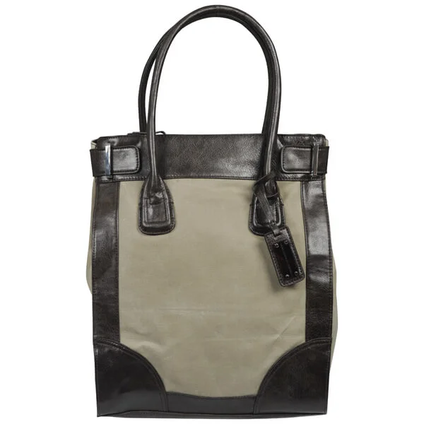 French Connection Women's Liza Tote Bag - Sandscript/Chocolate Brown Bild 1
