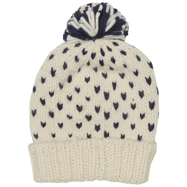 French Connection Women's Raindrops Pom Pom Beanie - Eine Größe - Oyster Bild 1