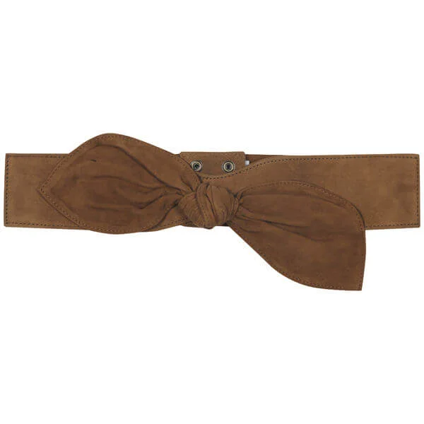 French Connection Women's Bow Leather Belt - S-M - BROGUE Bild 1