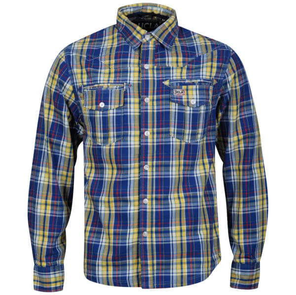 UCLA Men's Aguilar Check Shirt - Yellow Check - S - Gelb Bild 1
