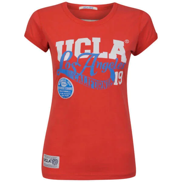 UCLA Women's Herrera Print Logo T-Shirt - Poppy Red - S - Rot Bild 1