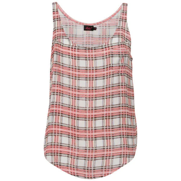 Motel Women's Vanessa Vest - Tartan - XS - Pink Multi Bild 1