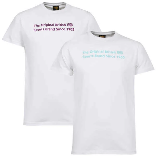 Gola Men's 2 Pack Font T-Shirts - White, Aqua/White, Purple - XS - White/White Bild 1