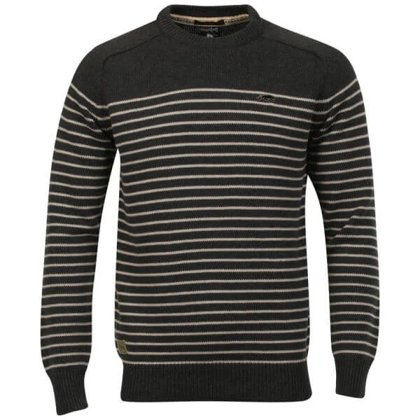 Jack & Jones Vintage Men's Seal Stripe Crew Neck - Grey - S - Grau Bild 1