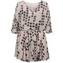 Full Circle Damen Hayden Polkadot Cape Kleid - Natur - 8 - Nude Bild 1