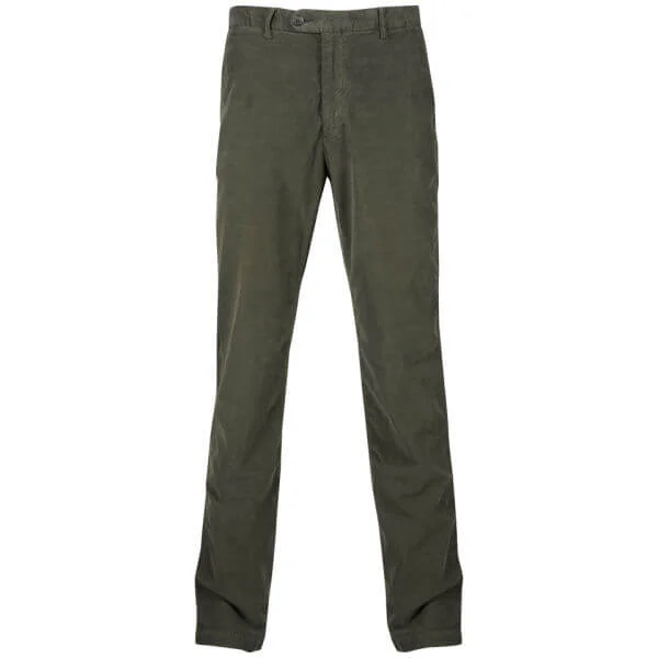 Hartford Men's Toby Slim Fit Cord Trousers - Olive - 30R - Grün Bild 1