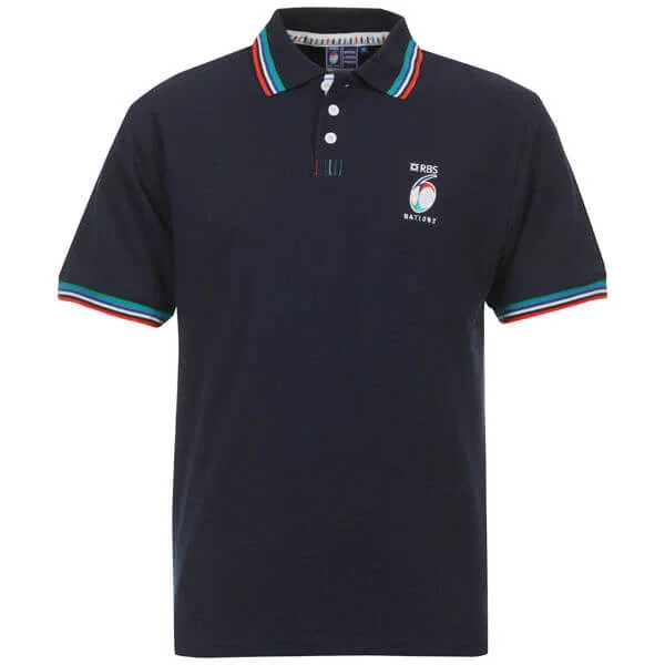Six Nations Style Pique Polo - M - Marineblau Bild 1