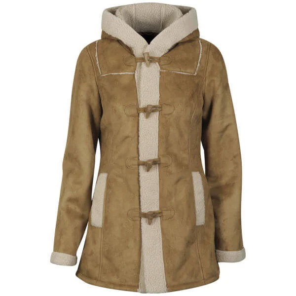 Vero Moda Women's Classico Shearling Duffle Coat - Caramel Camel - XS - Camel Bild 1