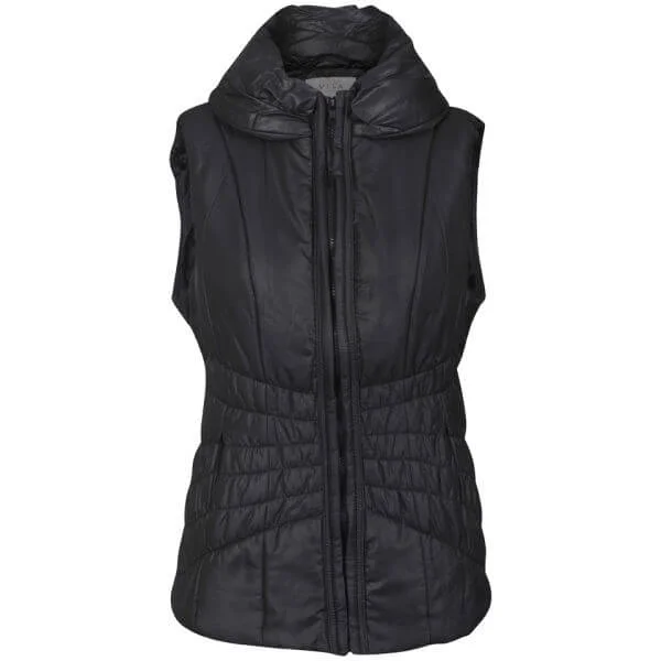 VILA Women's Virginia Quilted Gilet - Black - XS Bild 1