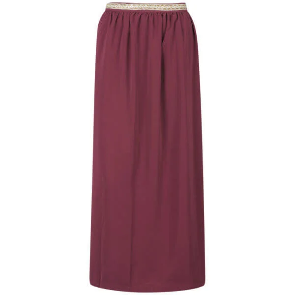 byJAM Women's Amy Braid Detail Midi Skirt - Purple - S - Marineblau Bild 1