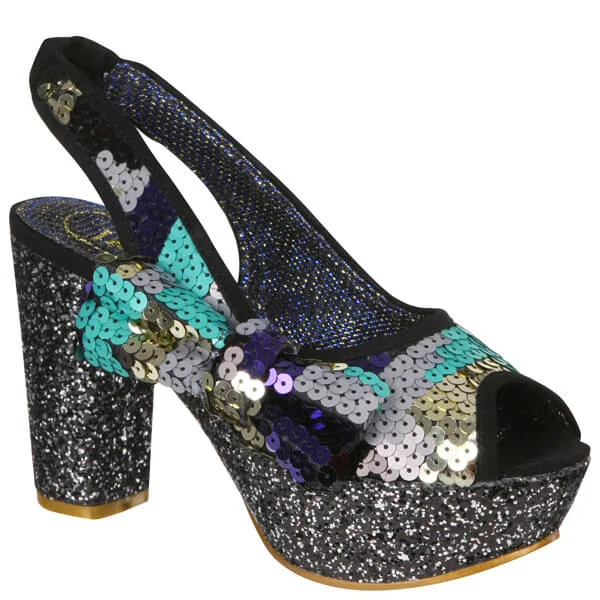 Irregular Choice Women's A Night Under The Stars Shoes - Purple Multi Sequin - 3 - Violet Bild 1
