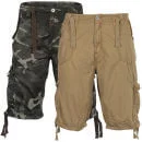 Brave Soul Men's Louis and Louis Camo 2-Pack Shorts - Stone/Charcoal Camo - S - Stone/Charcoal Bild 1