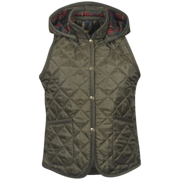Lavenham Women's Mickfield Gilet - Spruce/Red Plaid - 8 - Grün Bild 1